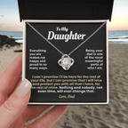 For Daughter: Pendant Necklace with Message Card — "Everything you are makes me happy" • Forever Tied to You