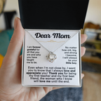 For Mom: Pendant Necklace with Message Card — "I am forever grateful for all" • Forever Tied to You