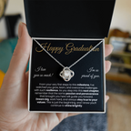 Granddaughter Pendant Necklace with Message Card — "Happy Graduation. I'm so proud of you" • Forever Tied to You