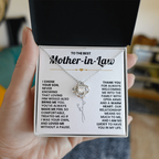 Mother-in-Law Pendant Necklace with Message Card — "Thank you for always" • Forever Tied to You