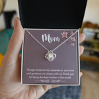 For Mom: Pendant Necklace with Message Card — "Thank you for being the best mother in the world" • Forever Tied to You