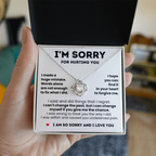 For Her: I'm Sorry Pendant Necklace with Message Card — " I hope you can find it in your heart to forgive me" • Forever Tied to You