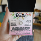 Bestie Pendant Necklace with Message Card — "A good friend feeds your soul" • Forever Tied to You