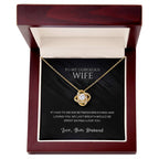 Wife Pendant Necklace with Message Card — "My last breath would be spent saying I love you" • Forever Tied to You