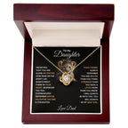 Daughter Pendant Necklace with Message Card — "You'll always be my baby girl" • Forever Tied to You