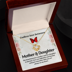 Daughter Pendant Necklace with Message Card — "Endless love between mother and daughter" • Forever Tied to You
