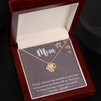 For Mom: Pendant Necklace with Message Card — "Thank you for being the best mother in the world" • Forever Tied to You