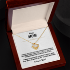 For Mom: Pendant Necklace with Message Card — "I will always be your little boy" • Forever Tied to You