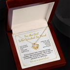 For Daughter: Graduation Pendant Necklace with Message Card — "For the Girl Who Worked So Hard" • Forever Tied to You