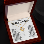 Mother-in-Law Pendant Necklace with Message Card — "Thank you for always" • Forever Tied to You