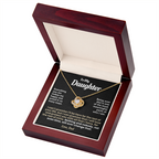 For Daughter: Pendant Necklace with Message Card — "Everything you are makes me happy" • Forever Tied to You