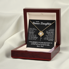 For Bonus Daughter: Pendant Necklace with Message Card — "Wу are family forever" • Forever Tied to You