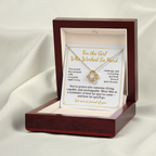 For Daughter: Graduation Pendant Necklace with Message Card — "For the Girl Who Worked So Hard" • Forever Tied to You