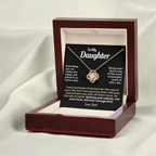 For Daughter: Pendant Necklace with Message Card — "Everything you are makes me happy" • Forever Tied to You