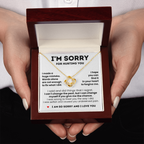 For Her: I'm Sorry Pendant Necklace with Message Card — " I hope you can find it in your heart to forgive me" • Forever Tied to You