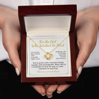 For Daughter: Graduation Pendant Necklace with Message Card — "For the Girl Who Worked So Hard" • Forever Tied to You