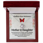 Daughter Pendant Necklace with Message Card — "Endless love between mother and daughter" • Forever Tied to You