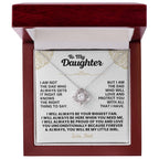 For Daughter: Pendant Necklace with Message Card — "You'll Always Be My Little Girl" • Forever Tied to You