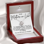 Mother-in-Law Pendant Necklace with Message Card — "The man who loves your daughter" • Forever Tied to You