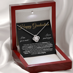 Granddaughter Pendant Necklace with Message Card — "Happy Graduation. I'm so proud of you" • Forever Tied to You