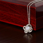 For Mom: Pendant Necklace with Message Card — "I will always be your little boy" • Forever Tied to You
