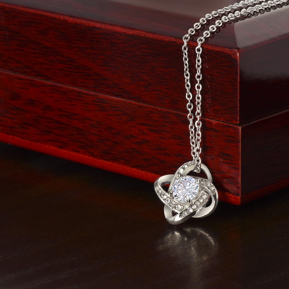 For Mom: Pendant Necklace with Message Card — "I will always be your little boy" • Forever Tied to You