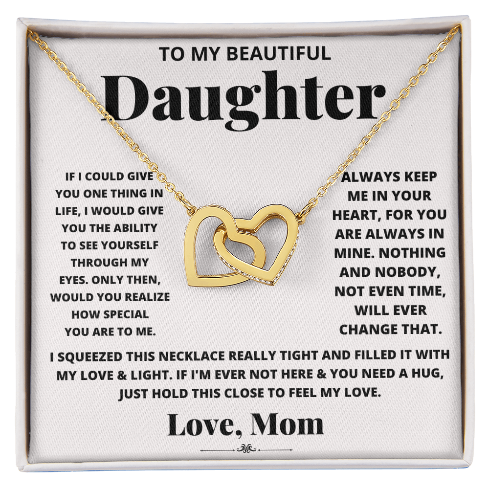 Daughter Pendant Necklace with Message Card — "You are my best friend" • Forever Interlocked