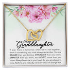 Granddaughter Pendant Necklace with Message Card — "Always keep me in your heart" • Forever Interlocked