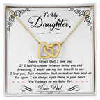 Daughter Pendant Necklace with Message Card — "I'm always right here in your heart" • Forever Interlocked
