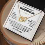 For Granddaughter: Personalized Pendant Necklace with Message Card — "Remember whose granddaughter you are" • Forever Interlocked