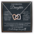 Forever Interlocked Pendant Necklace for My Daughter with "I promise to love you for the rest of my life" Message Card