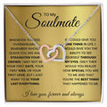 Soulmate Pendant Necklace with Message Card — "Remember whose queen you are and straighten your crown" • Forever Interlocked