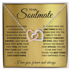 Soulmate Pendant Necklace with Message Card — "Remember whose queen you are and straighten your crown" • Forever Interlocked