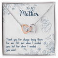 For Mom: Pendant Necklace with Message Card — "Thank you for always being there for me" • Forever Interlocked