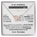 For Granddaughter: Personalized Pendant Necklace with Message Card — "Remember whose granddaughter you are" • Forever Interlocked