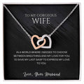 Wife Pendant Necklace with Message Card — "I'd save my last gasp to express my love to you" • Forever Interlocked