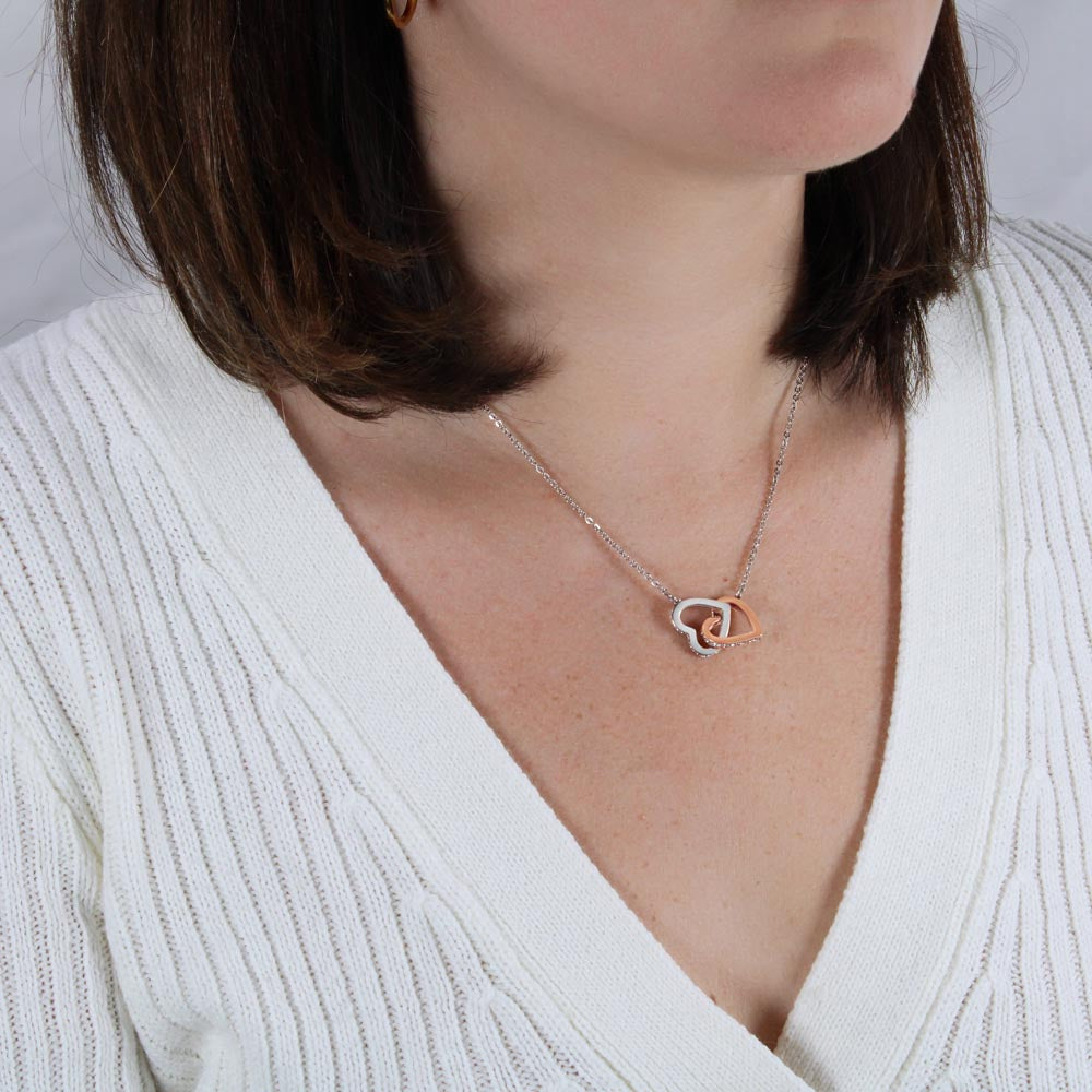 For Mother: Pendant Necklace with Message Card — "If I didn't have you as a Mom, I'd choose you as a Friend" • Forever Interlocked