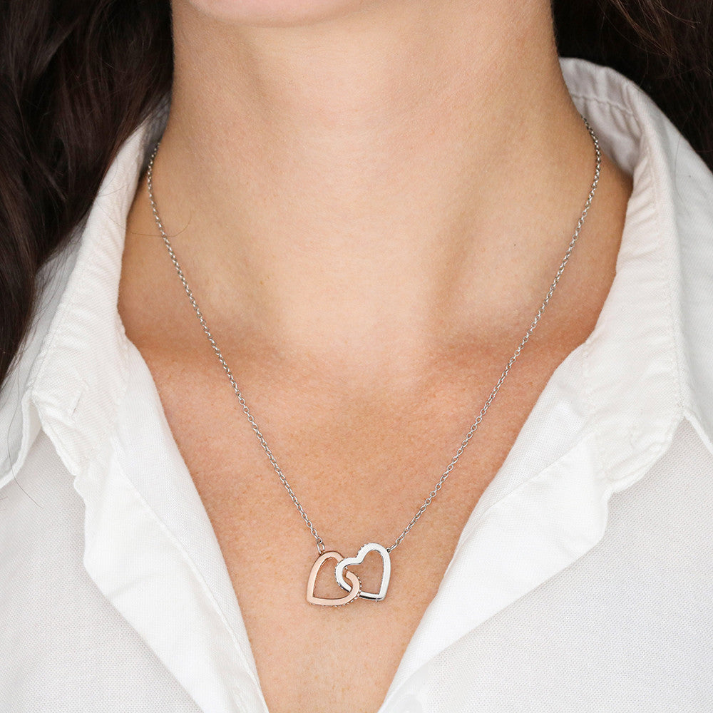Forever Interlocked Pendant Necklace for My Daughter with "I promise to love you for the rest of my life" Message Card
