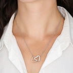 Forever Interlocked Pendant Necklace for My Wife with "If I were to live my life again, I'd find you sooner" Message Card