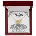 Daughter Pendant Necklace with Message Card — "I'm always right here in your heart" • Forever Interlocked