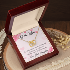 For Mother: Pendant Necklace with Message Card — "If I didn't have you as a Mom, I'd choose you as a Friend" • Forever Interlocked