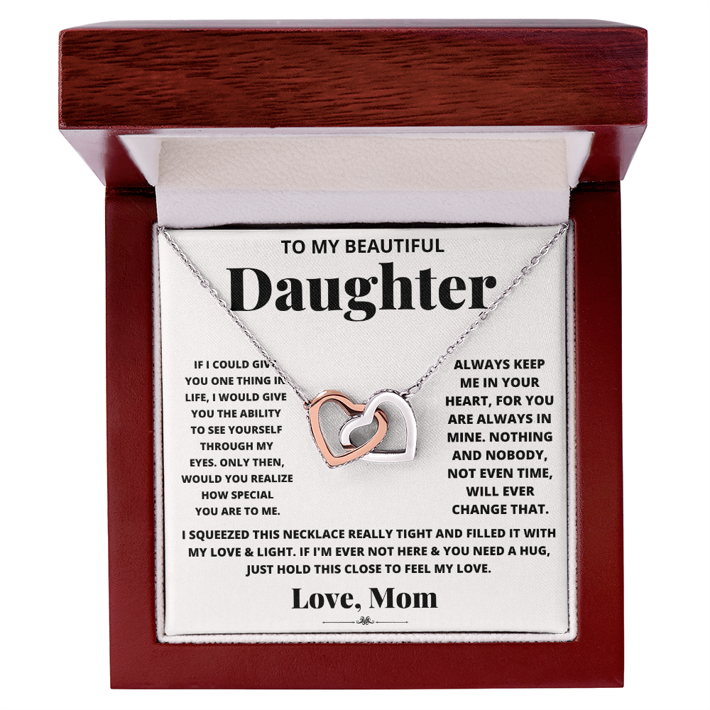 Daughter Pendant Necklace with Message Card — "You are my best friend" • Forever Interlocked