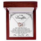 Daughter Pendant Necklace with Message Card — "I'm always right here in your heart" • Forever Interlocked