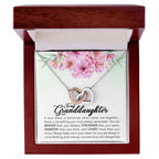 Granddaughter Pendant Necklace with Message Card — "Always keep me in your heart" • Forever Interlocked