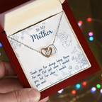 For Mom: Pendant Necklace with Message Card — "Thank you for always being there for me" • Forever Interlocked