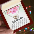 Granddaughter Pendant Necklace with Message Card — "Always keep me in your heart" • Forever Interlocked