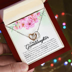 Granddaughter Pendant Necklace with Message Card — "Always keep me in your heart" • Forever Interlocked