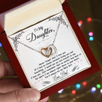 Daughter Pendant Necklace with Message Card — "I'm always right here in your heart" • Forever Interlocked
