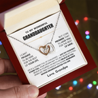 For Granddaughter: Personalized Pendant Necklace with Message Card — "Remember whose granddaughter you are" • Forever Interlocked
