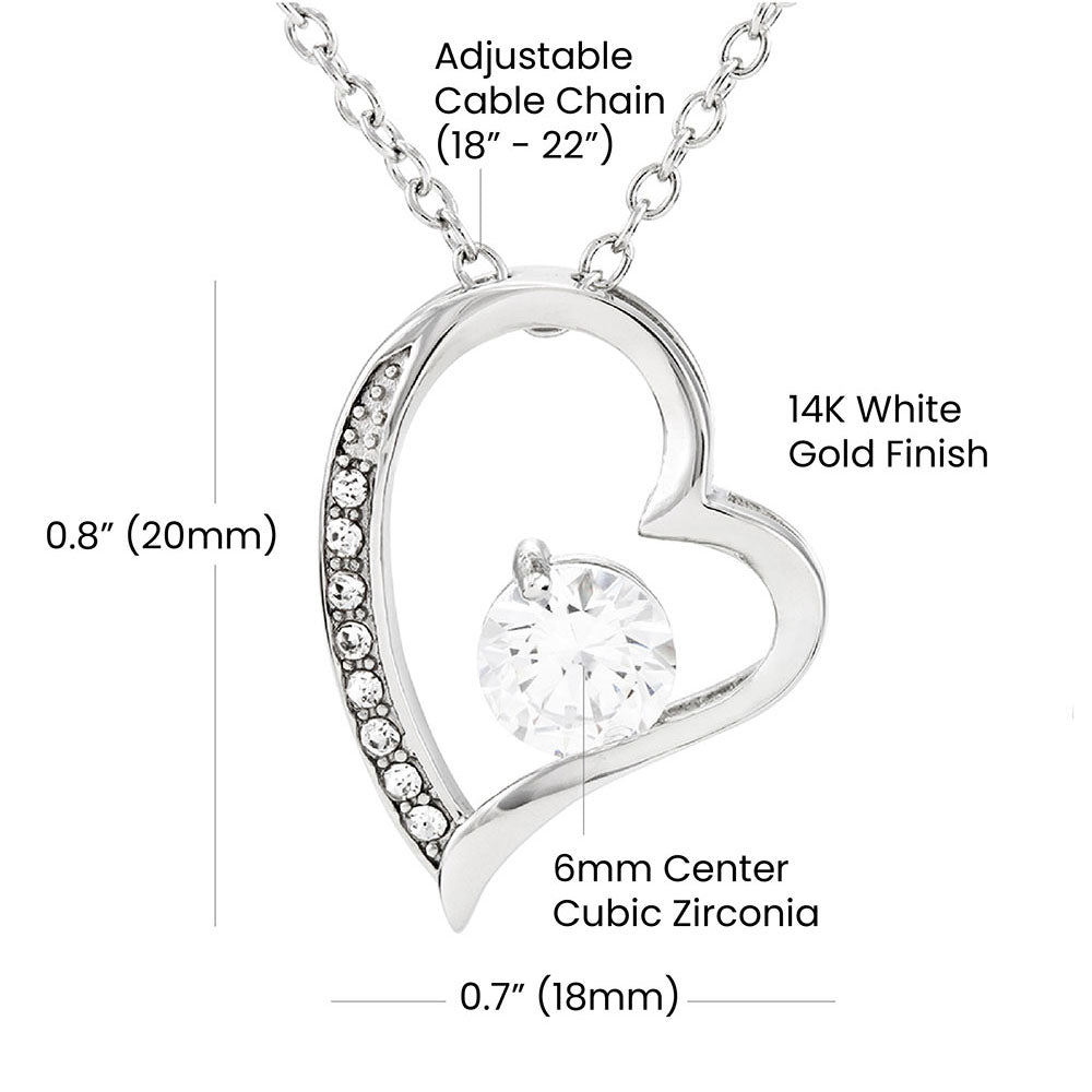 For Her: Pendant Necklace without Message Card • Forever in My Heart